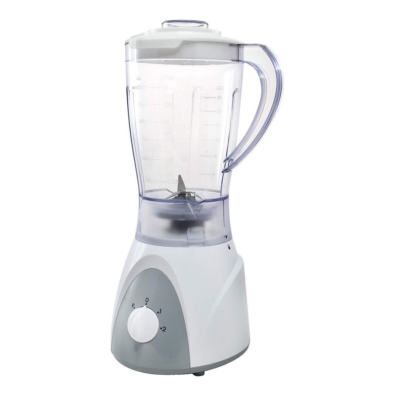 Joya 1.5 Liter High Quality Daily Collection Blender With Grinder (400W) With Measure Cup & Jar Safety Interlock Strong Stianless Steel Blades Grey & White Color - Image 2